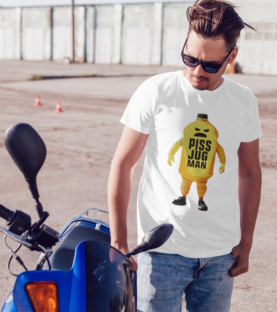 Piss Jug Man Mascot Character With Attitude And Sneakers T-Shirt
