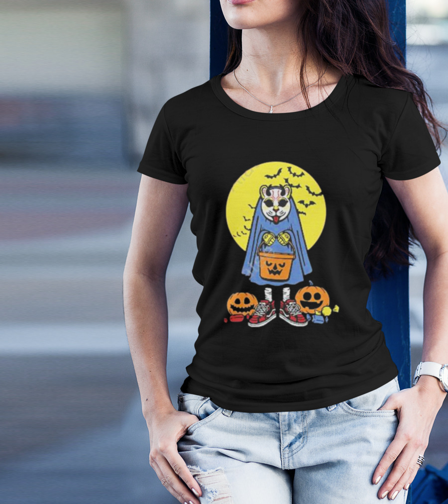 Home Team Trick Or Treat Halloween Costume With Pumpkins And Bats T-Shirt