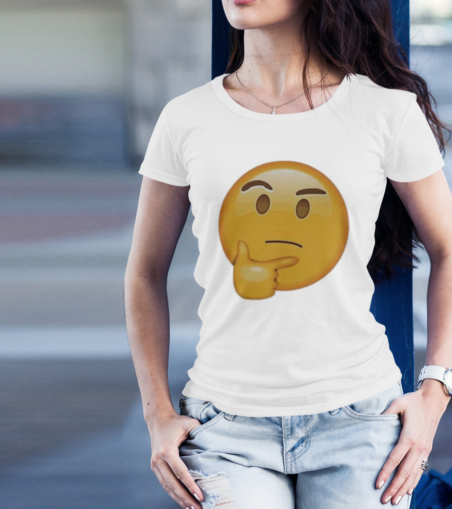 Curious Thinking Face Emoji T-Shirt