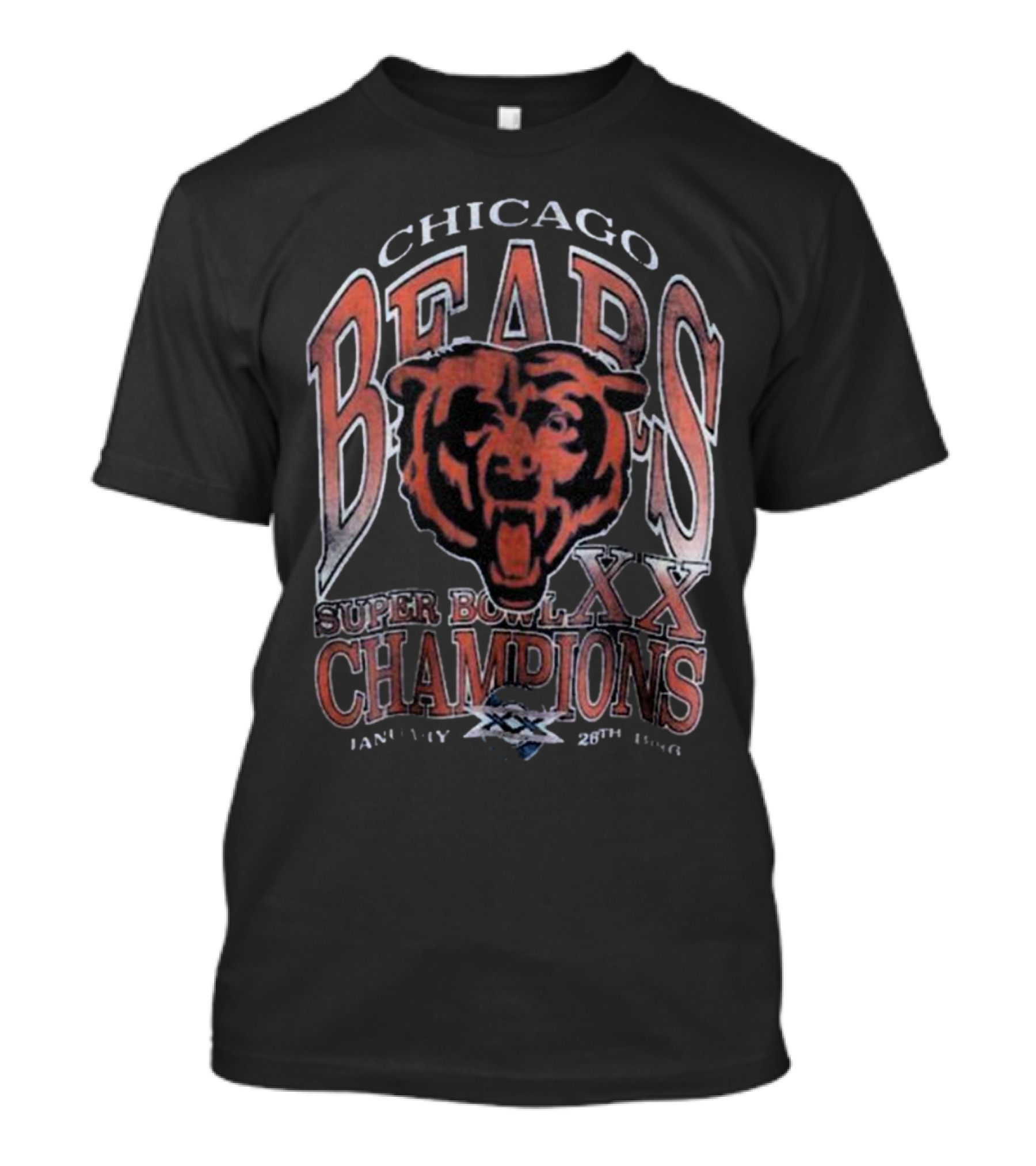 Chicago Bears Super Bowl XX Champions January 26th 1986 T-Shirt