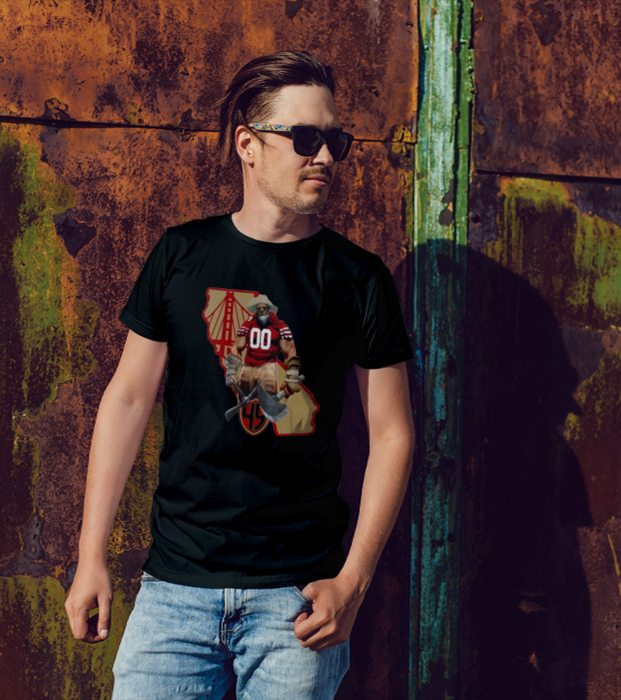 San Francisco Miner California Bridge 49er 00 Jersey T-Shirt