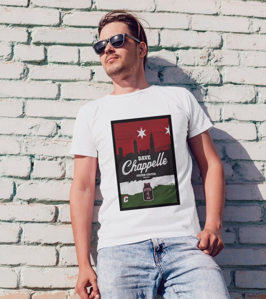 Dave Chappelle United Center Chicago October 4 Basketball Skyline T-Shirt
