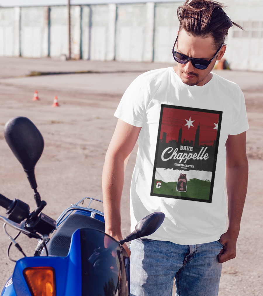 Dave Chappelle United Center Chicago October 4 Basketball Skyline T-Shirt