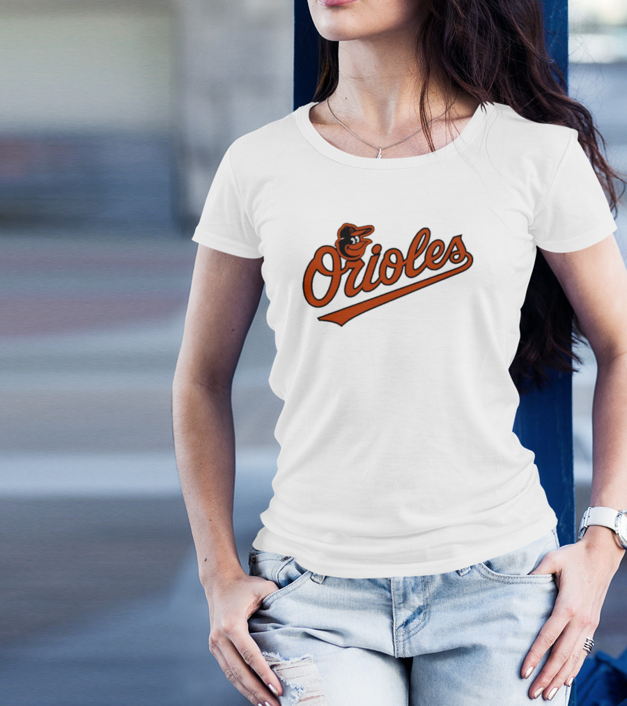 Orioles Baltimore Classic Script Logo Baseball Team T-Shirt