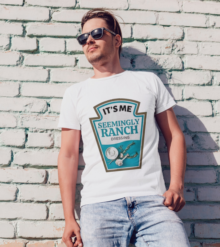 IT'S ME SEEMINGLY RANCH DRESSING Garlic Rosemary Badge T-Shirt
