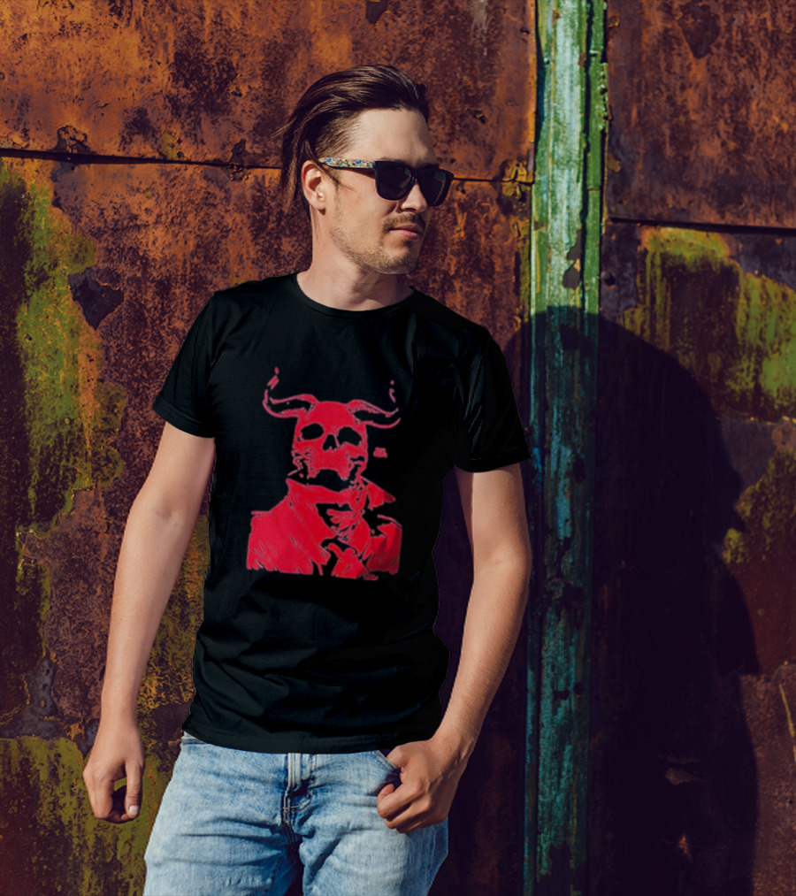 Rob Bowyer Not Great Red Skull Horns T-Shirt