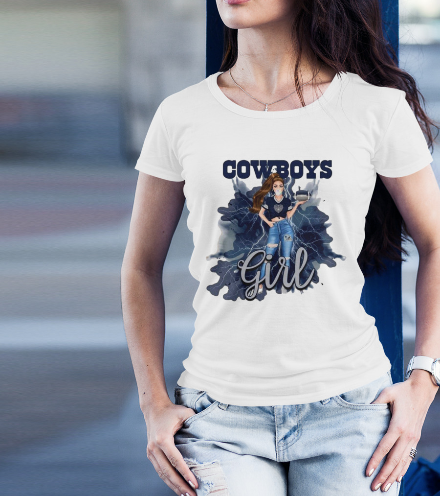 Cowboys Girl Unique Womens Dallas Cowboys Football Fan Fashion T-Shirt