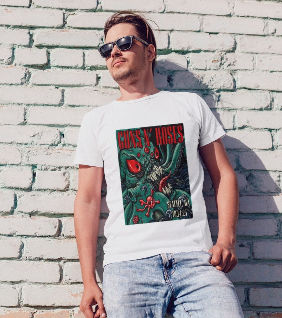 Guns N Roses Seattle WA 10.14.23 Monster T-Shirt