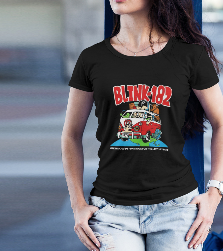 Blink-182 Making Crappy Punk Rock For The Last 30 Years Van Cartoon T-Shirt