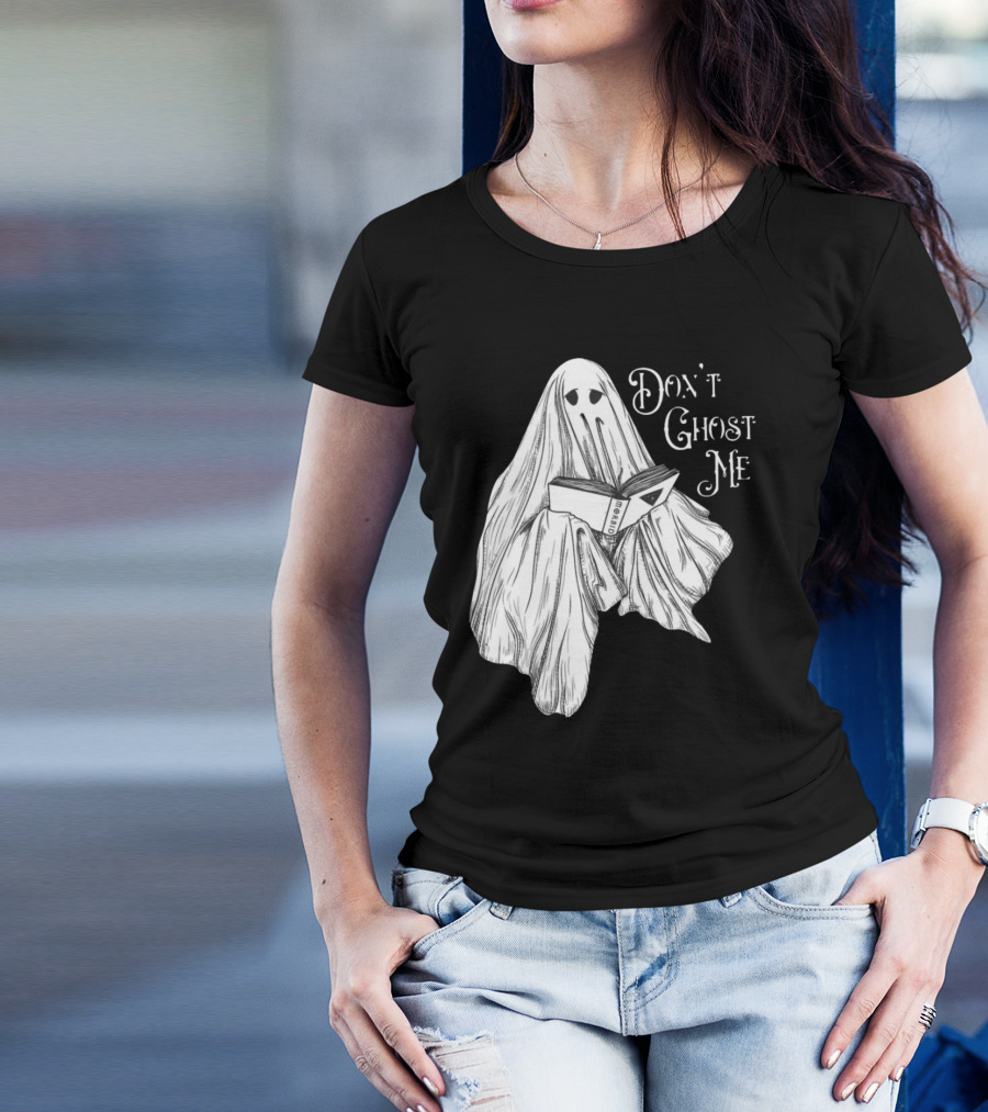 Morbid Don't Ghost Me Halloween Ghost Reading Book T-Shirt
