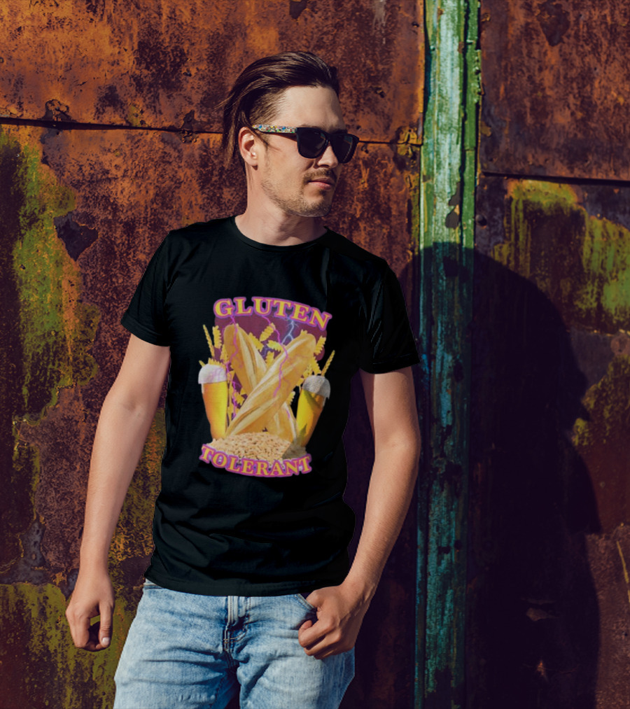 Gluten Tolerant Baguette Wheat Beer Lightning T-Shirt