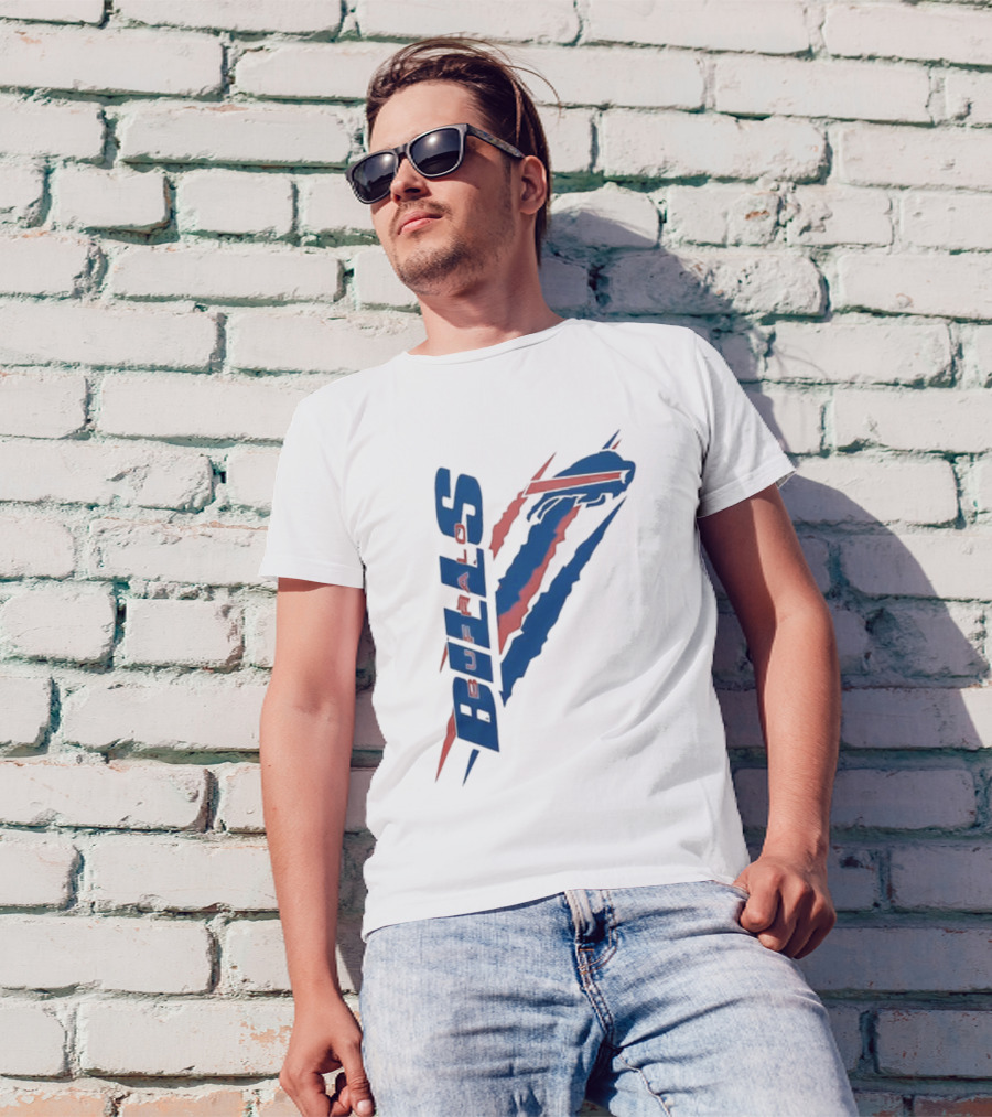 Buffalo Bills Starter Scratch Logo With Red And Blue Elements T-Shirt