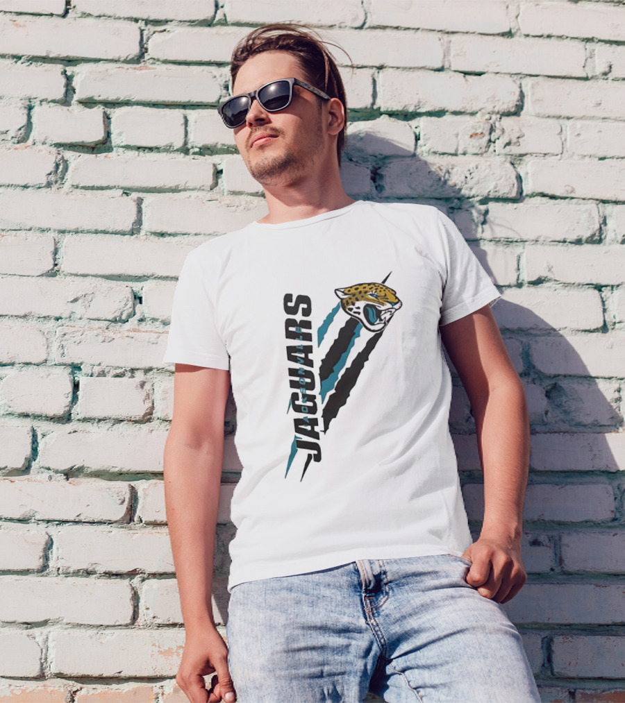 Jacksonville Jaguars Logo Scratch Claw Marks Starter Series T-Shirt