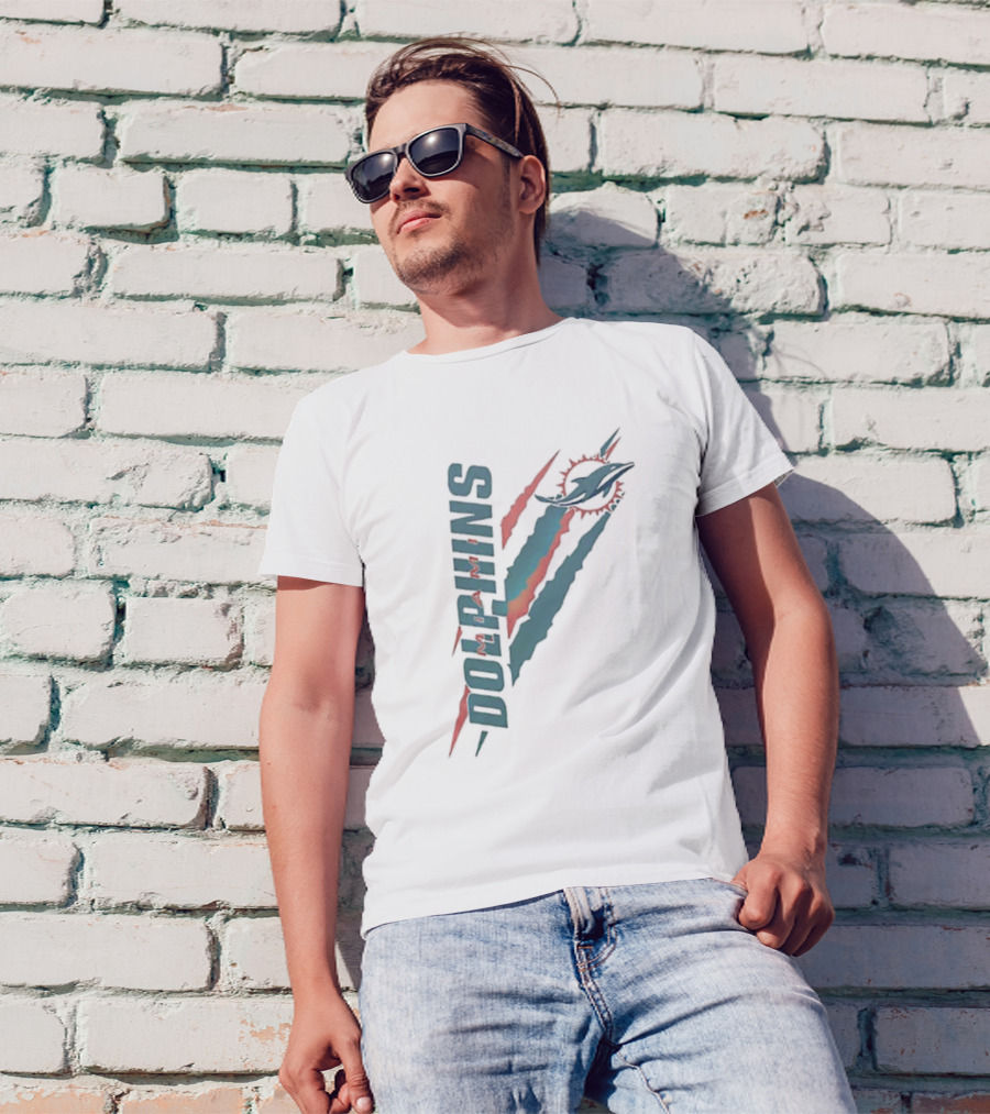 Miami Dolphins Scratch Logo Starter T-Shirt