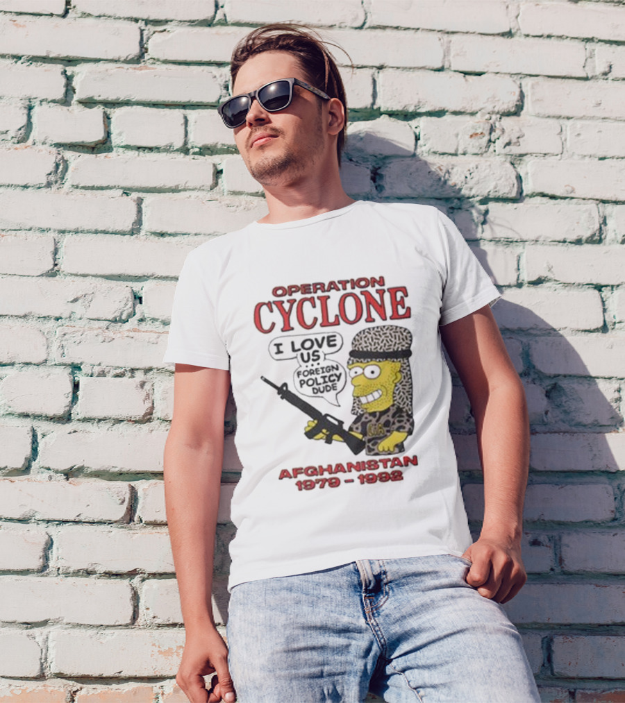 Operation Cyclone Afghanistan 1979-1989 Cartoon Character With Gun T-Shirt