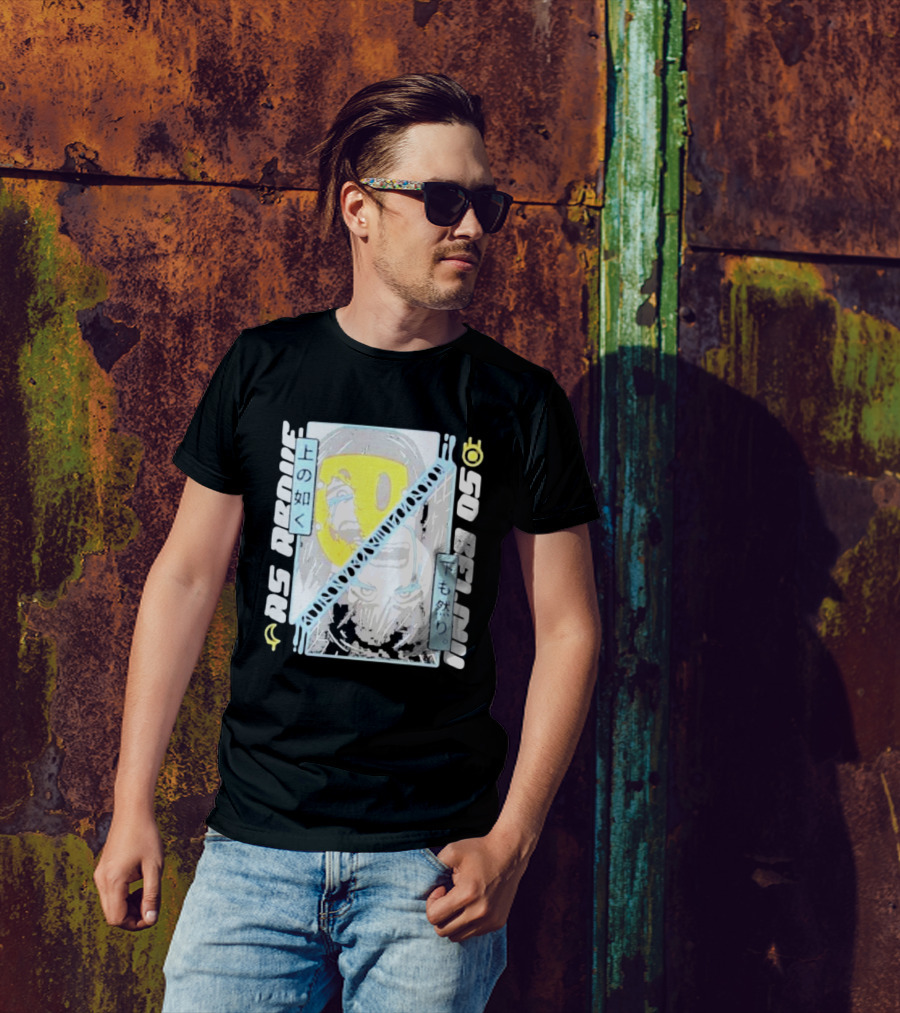 As Above So Below Yellow Mask Dual Face T-Shirt