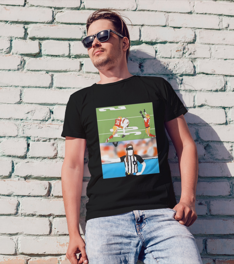 Rita Oak Day 40 Ref Box Blindfolded Referee Football Scene T-Shirt