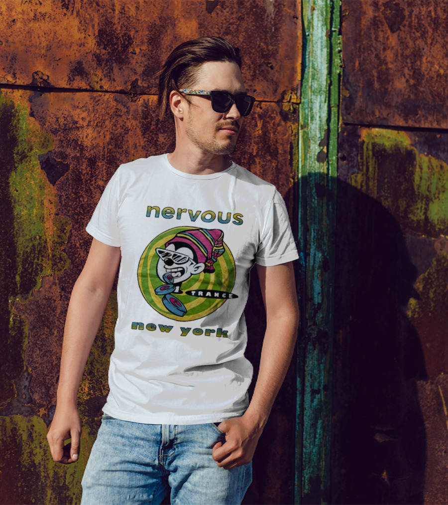 Nervous Trance New York Iconic Cartoon DJ T-Shirt
