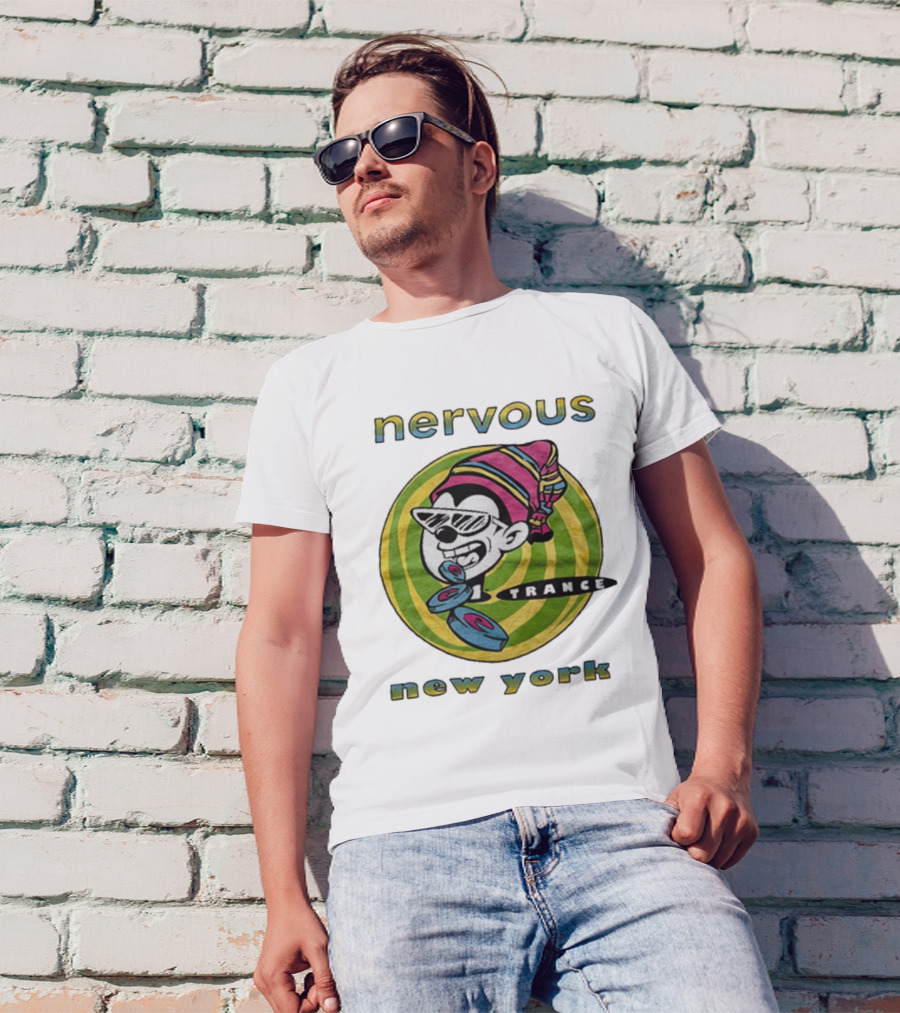 Nervous Trance New York Iconic Cartoon DJ T-Shirt
