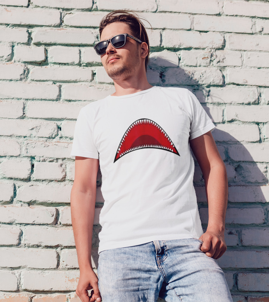 Shark Mouth Teeth Graphic Apparel Bape Icon T-Shirt