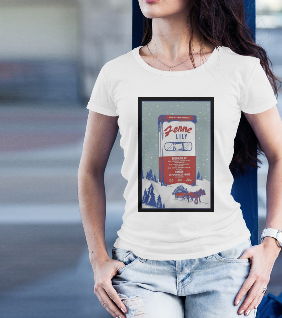 Fenne Lily December Brooklyn London Concert Tour Dates Poster Winter Scene T-Shirt