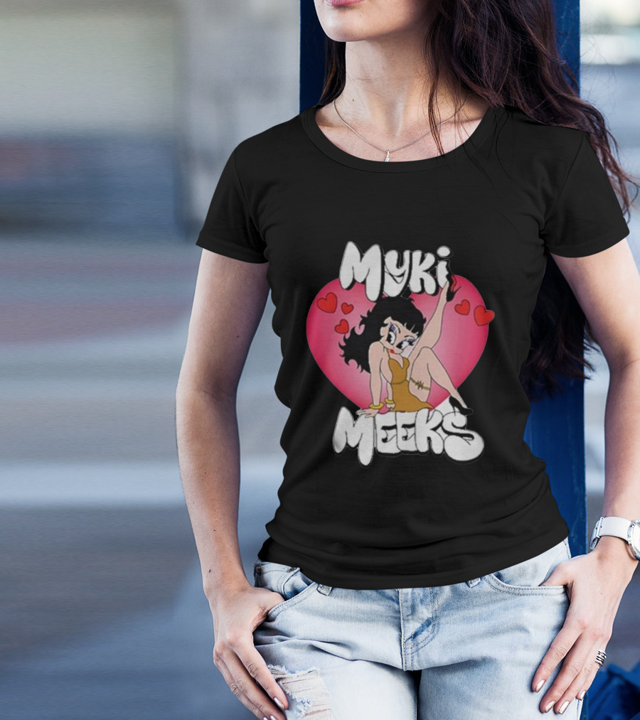 Myki Meeks Heart Cartoon Character With Hearts T-Shirt