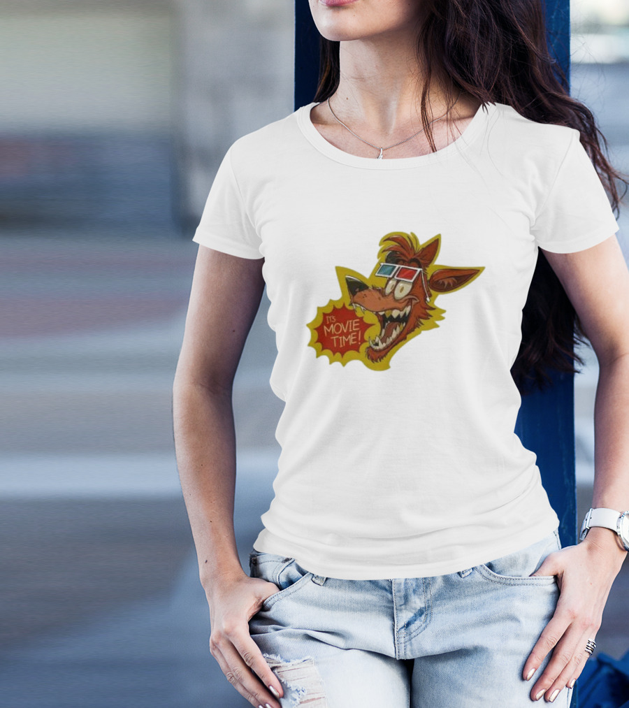 Five Nights At Freddy’s Foxy In 3D Glasses It's Movie Time T-Shirt