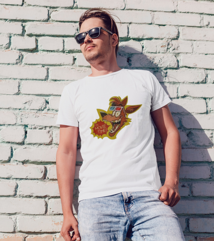 Five Nights At Freddy’s Foxy In 3D Glasses It's Movie Time T-Shirt
