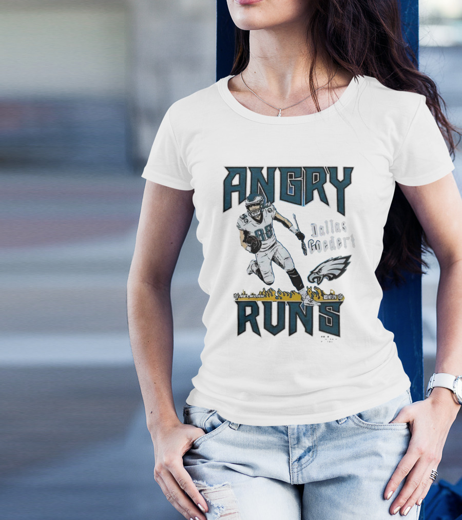Angry Runs Dallas Goedert Eagles NFLPA Network 88 T-Shirt