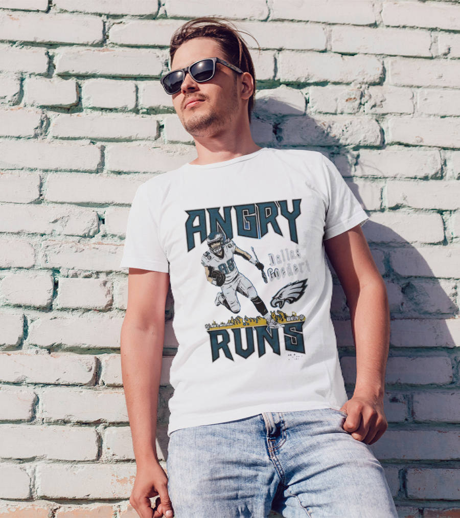 Angry Runs Dallas Goedert Eagles NFLPA Network 88 T-Shirt
