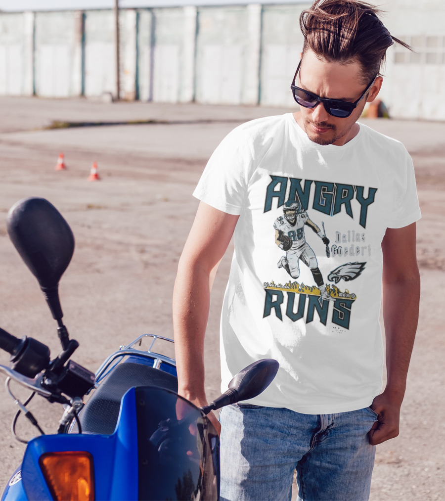 Angry Runs Dallas Goedert Eagles NFLPA Network 88 T-Shirt