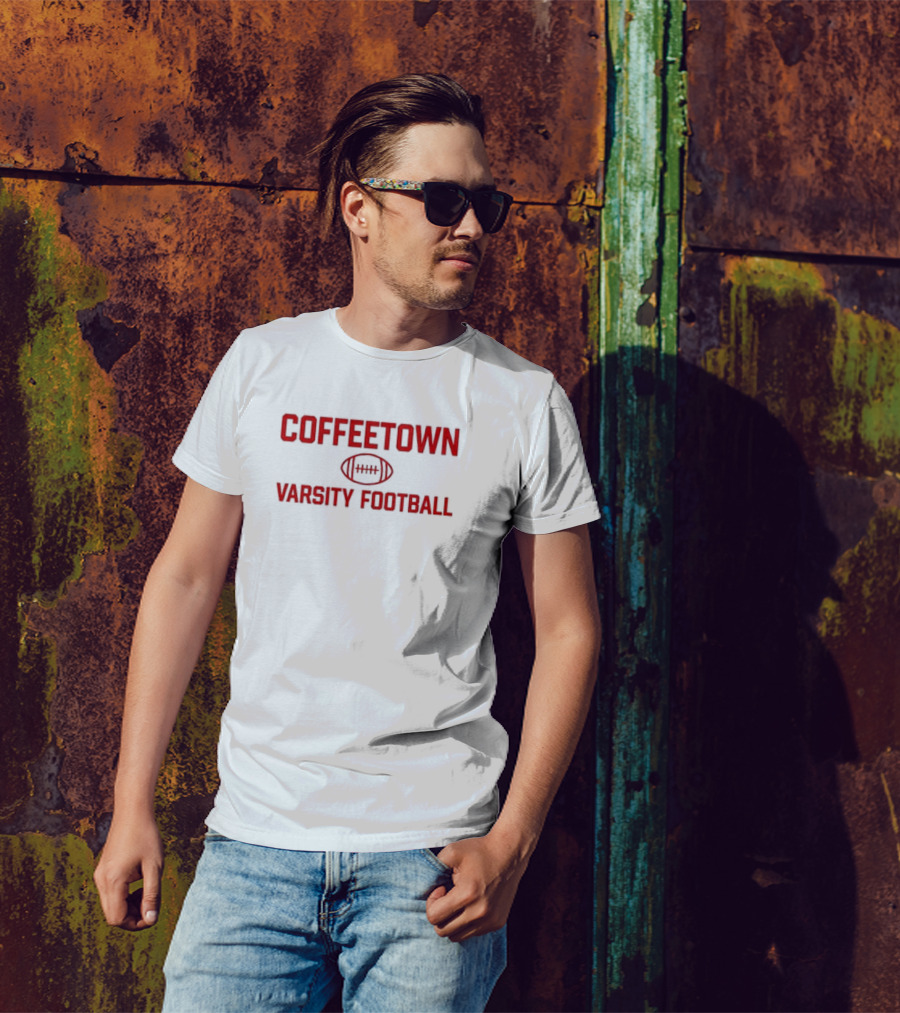 Coffeetown Varsity Football Josh Pate Wearing Sports T-Shirt