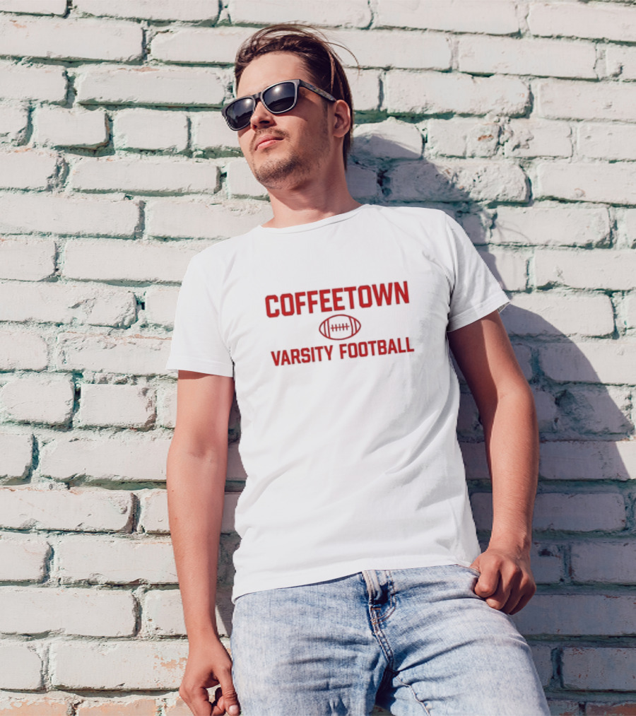 Coffeetown Varsity Football Josh Pate Wearing Sports T-Shirt