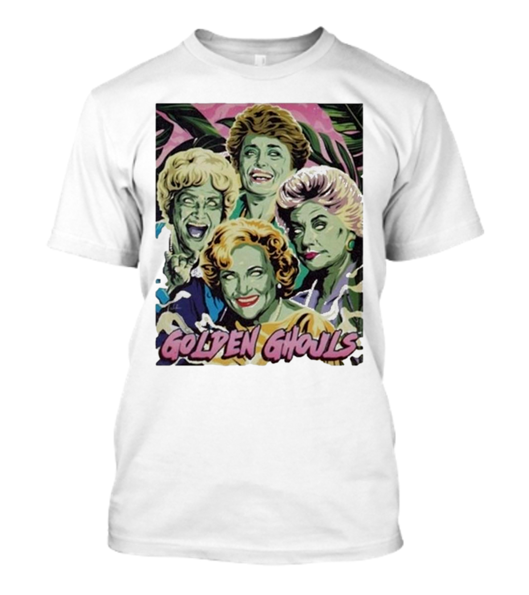 Golden Ghouls Nordacious Tropical Background T-Shirt