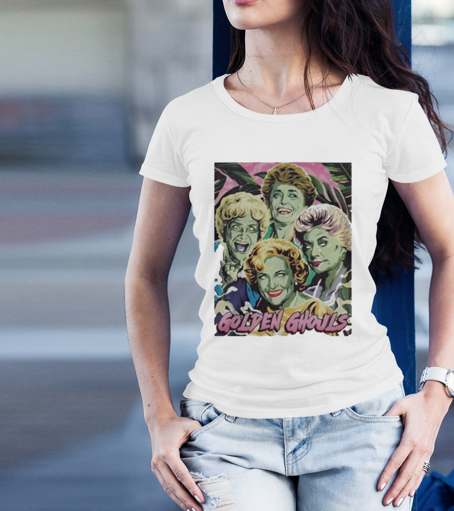 Golden Ghouls Nordacious Tropical Background T-Shirt