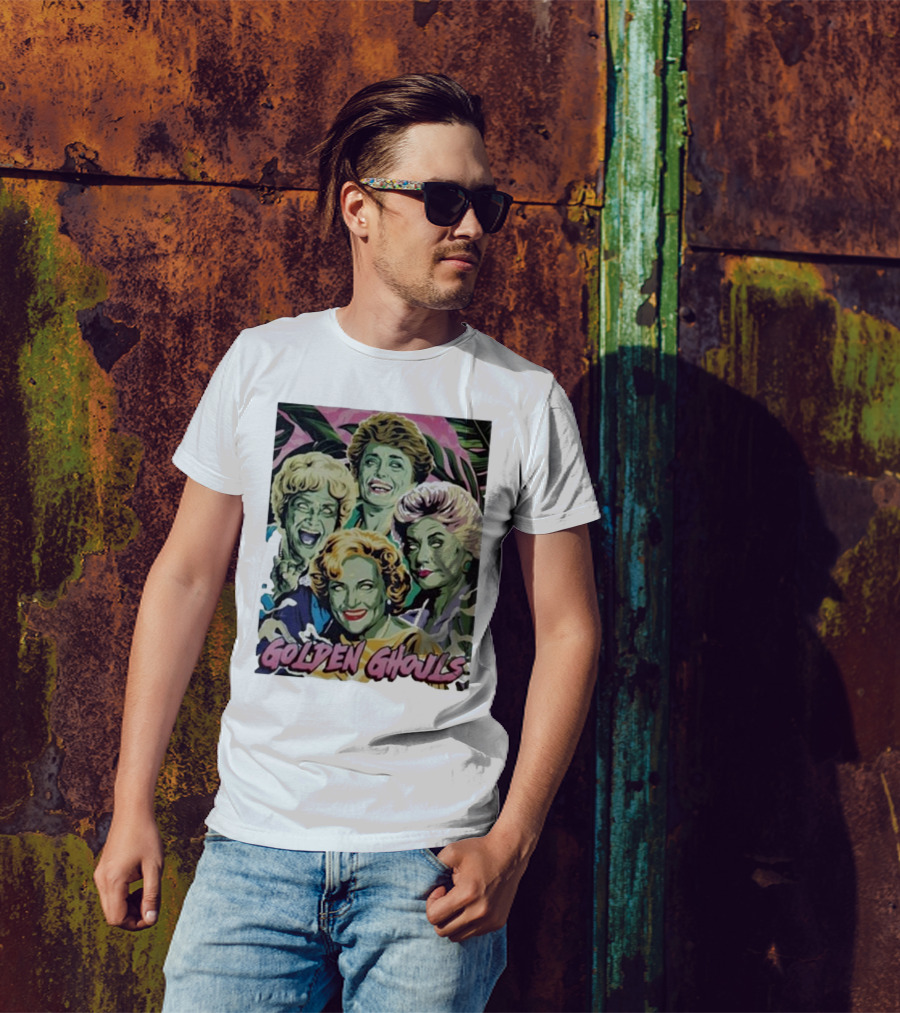 Golden Ghouls Nordacious Tropical Background T-Shirt