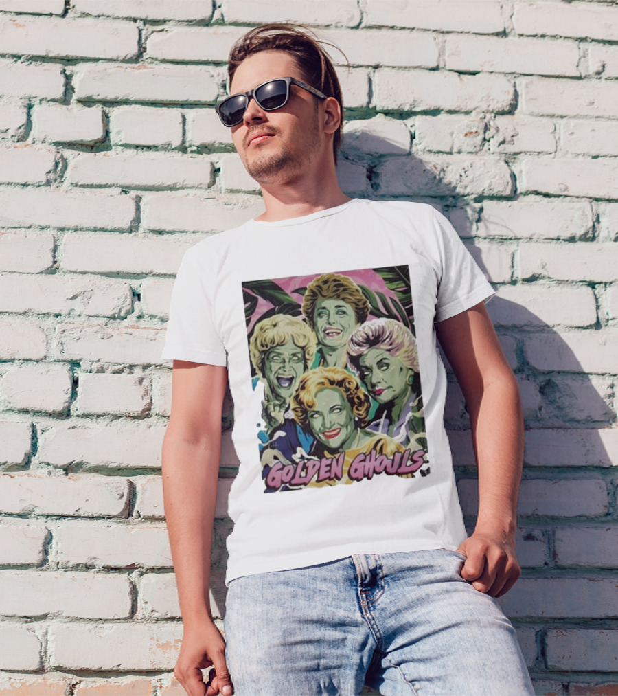 Golden Ghouls Nordacious Tropical Background T-Shirt