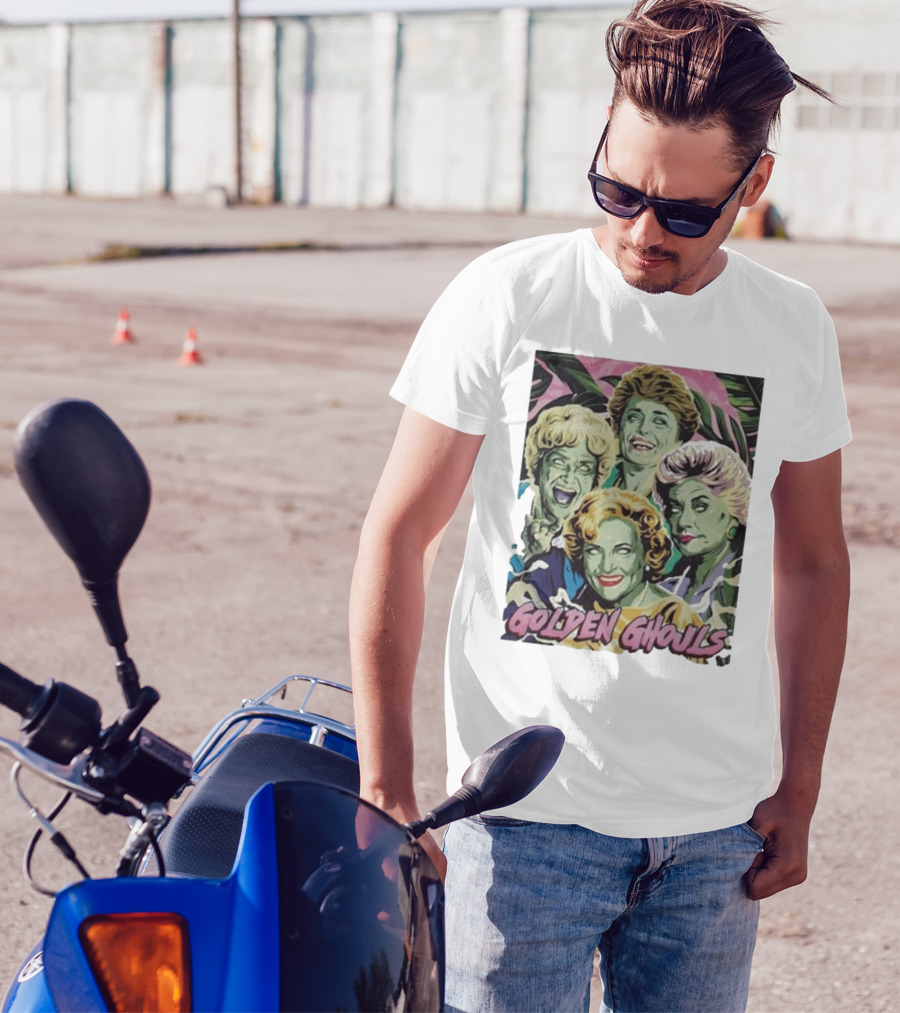 Golden Ghouls Nordacious Tropical Background T-Shirt