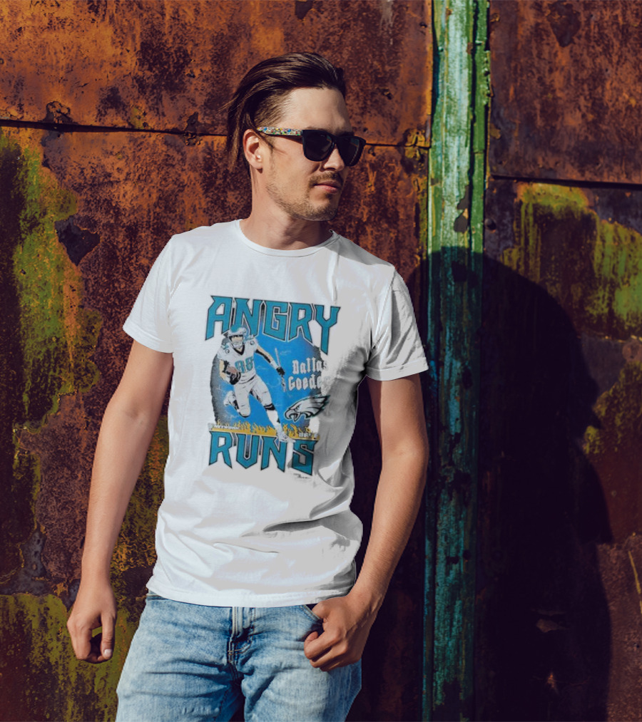Angry Runs Dallas Goedert Philadelphia Eagles NFL Football T-Shirt