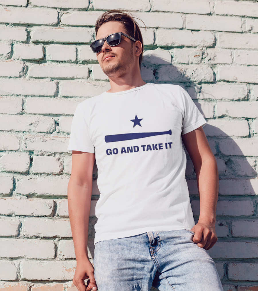 Go And Take It Bisonball Star And Bat T-Shirt