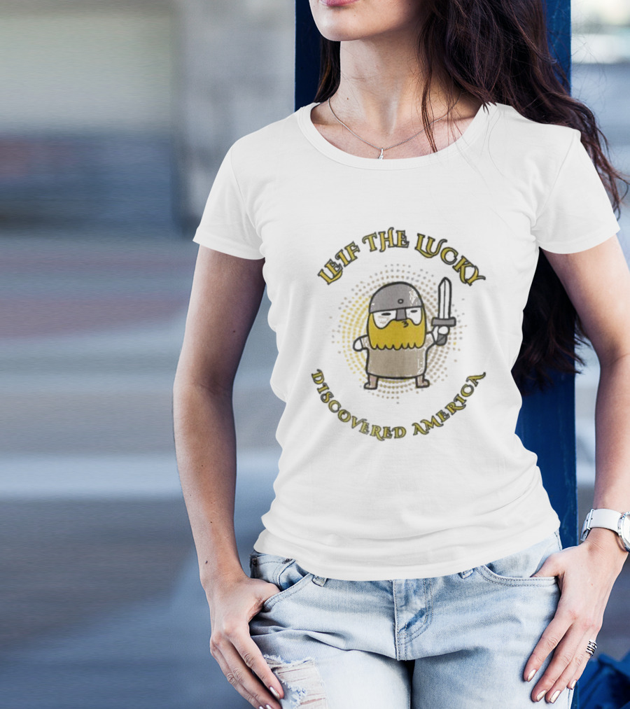 Leif The Lucky Discovered America Chibi Cute Viking T-Shirt