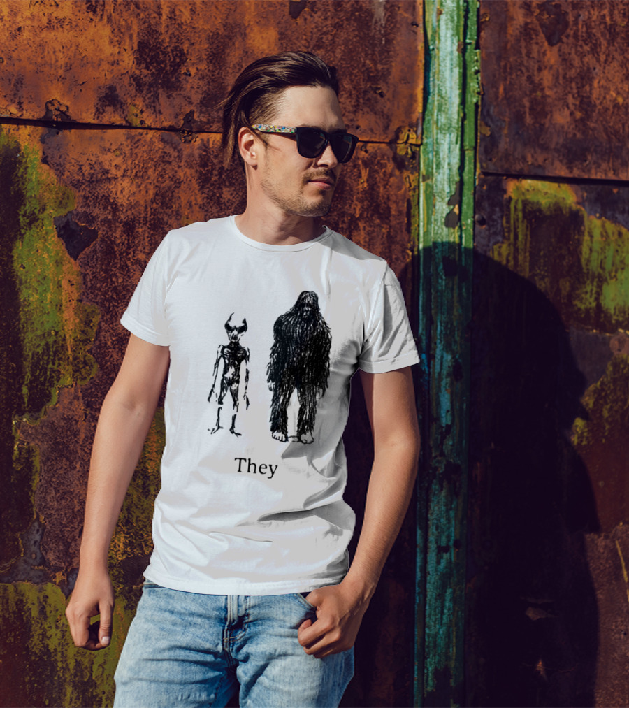 Cryptids They Sage Green T-Shirt