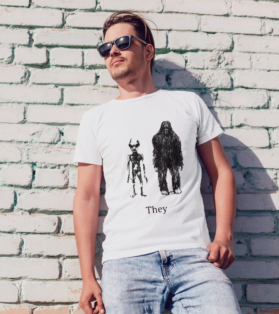 Cryptids They Sage Green T-Shirt