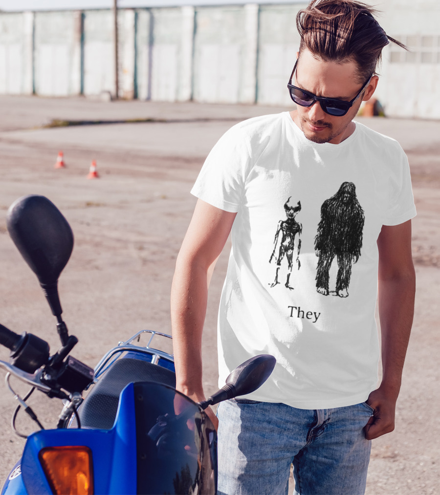 Cryptids They Sage Green T-Shirt