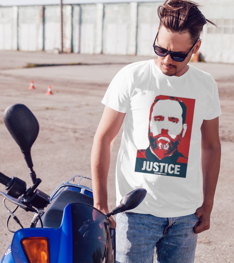 Meidastouch Store Jack Smith Justice Iconic Red And Blue T-Shirt