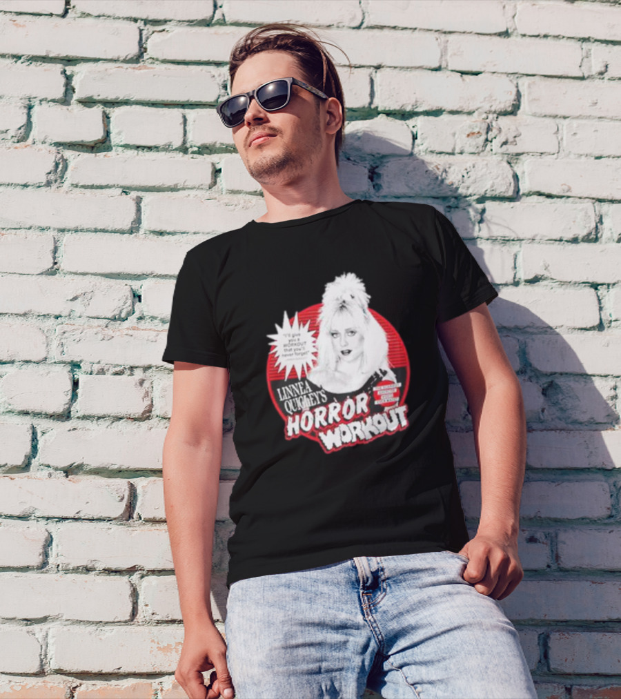 Linnea Quigley's Horror Workout Red Circle T-Shirt