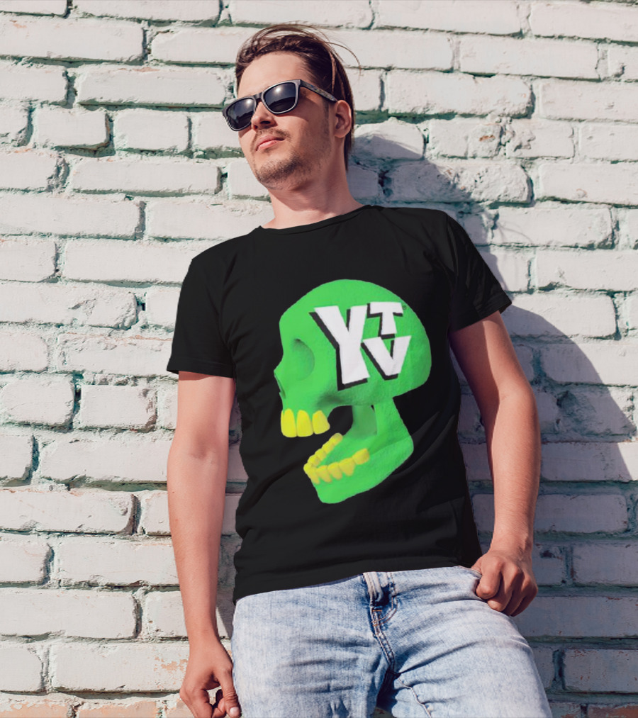 Ytv Green Skull Dark Night T-Shirt