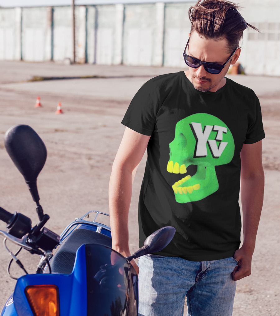 Ytv Green Skull Dark Night T-Shirt