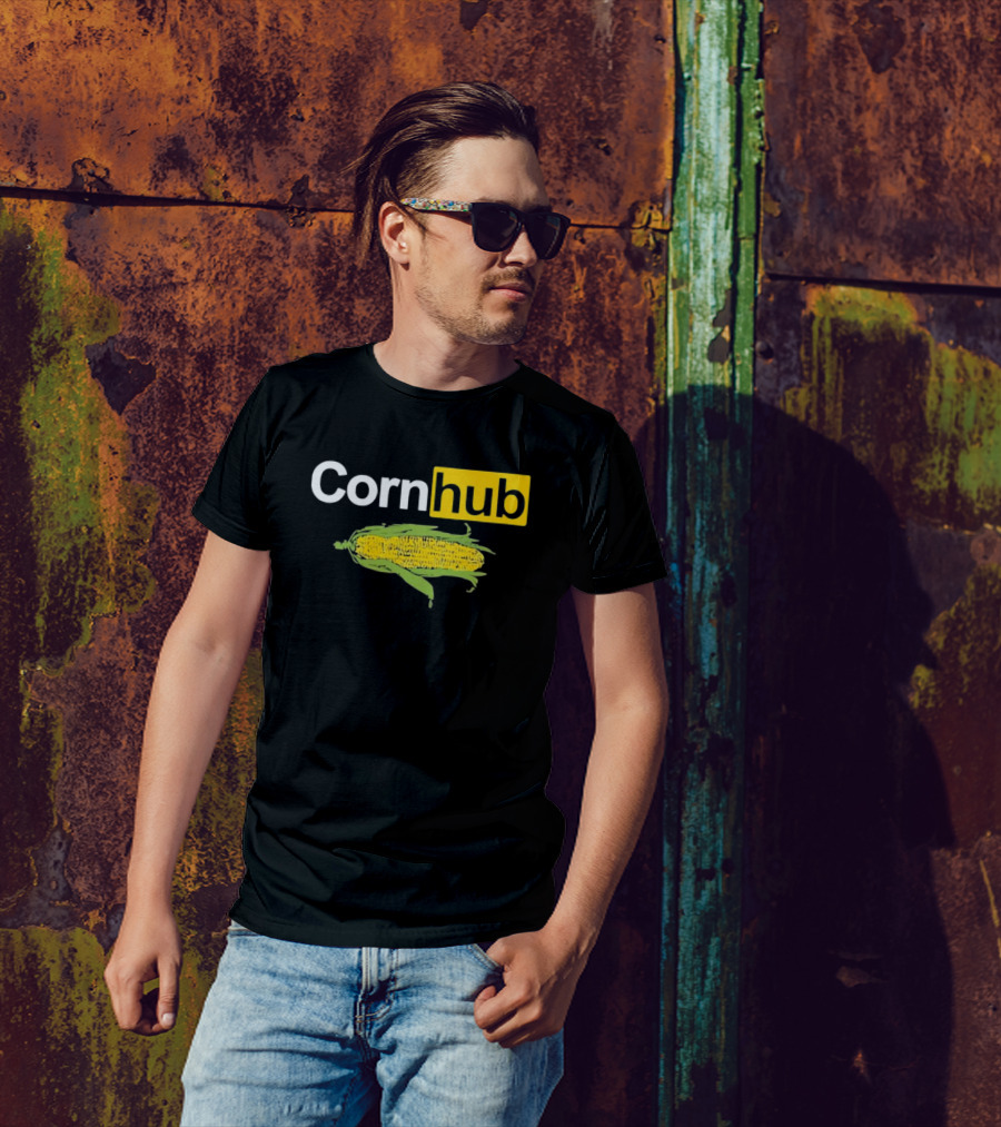Corn Hub Parody With Corn Cob T-Shirt