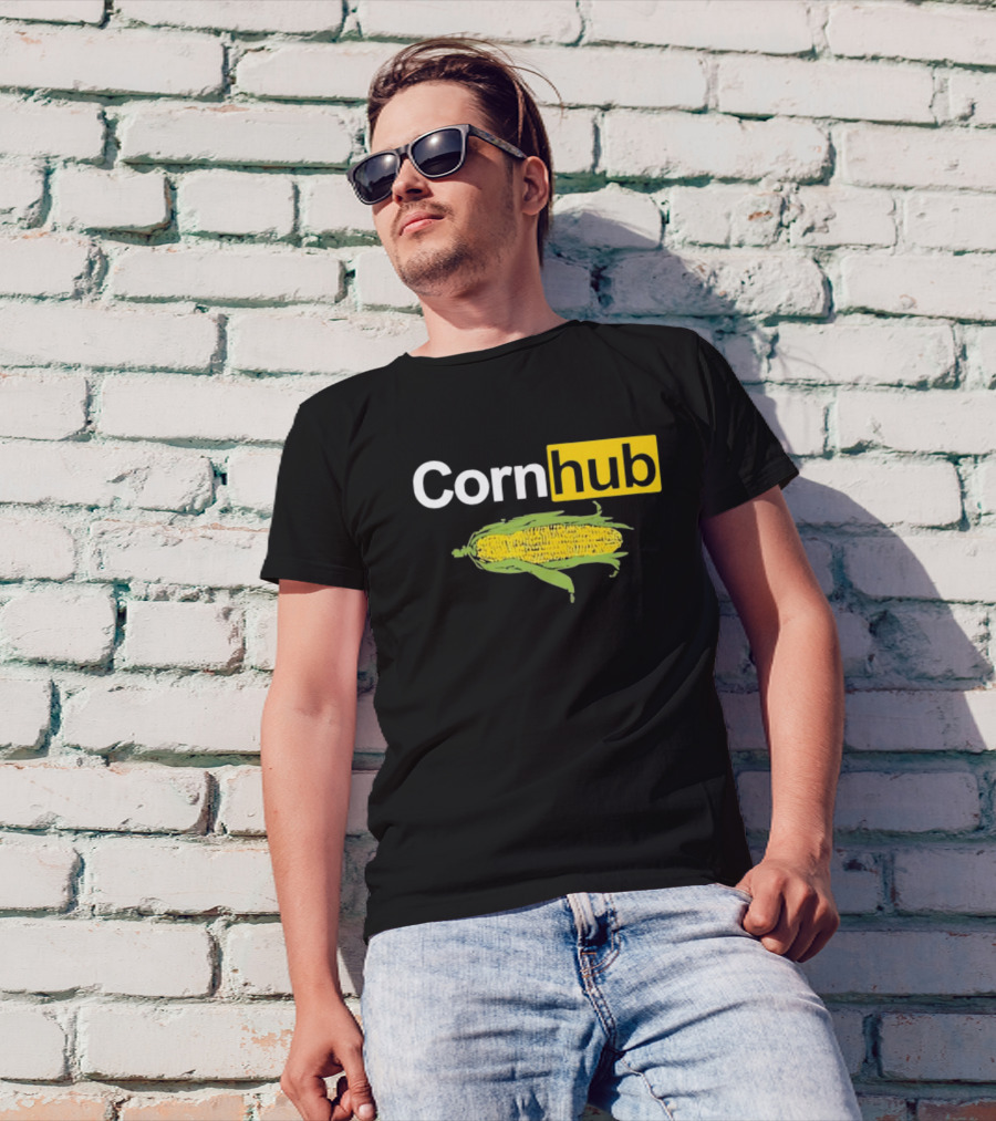 Corn Hub Parody With Corn Cob T-Shirt